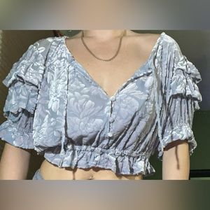 Free People Floral Button shirt